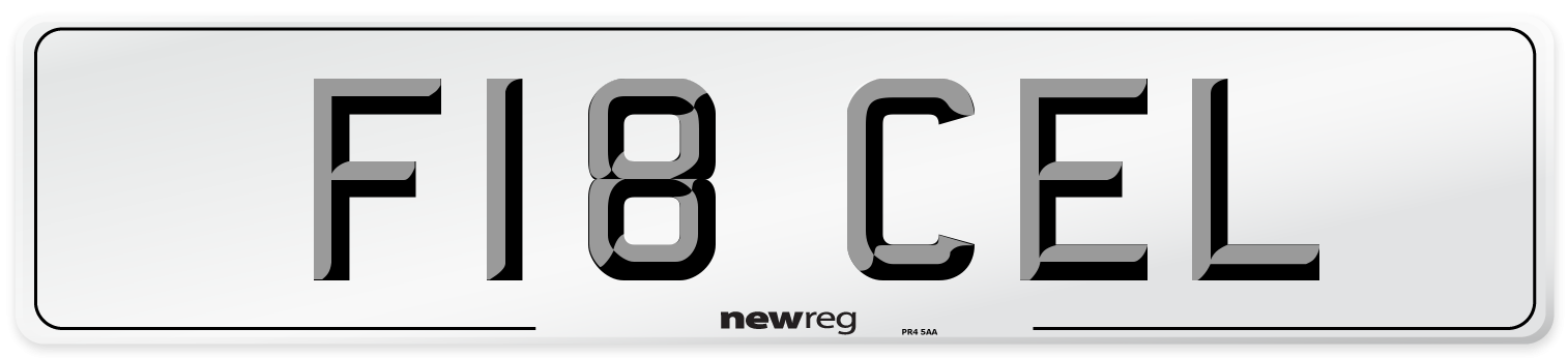 F18 CEL Number Plate from New Reg